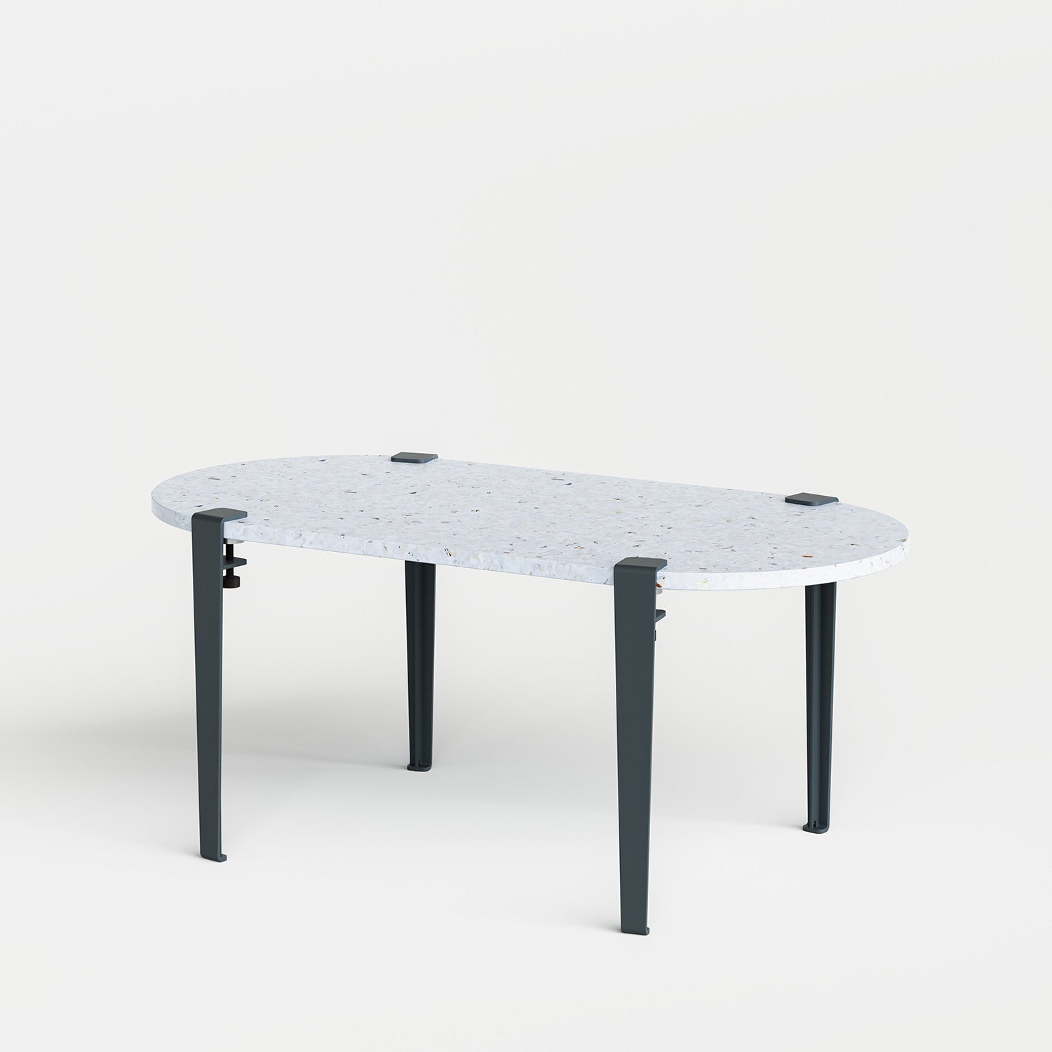 Länglicher Couchtisch TIPTOE 100x50cm - recycelter Kunststoff Venezia