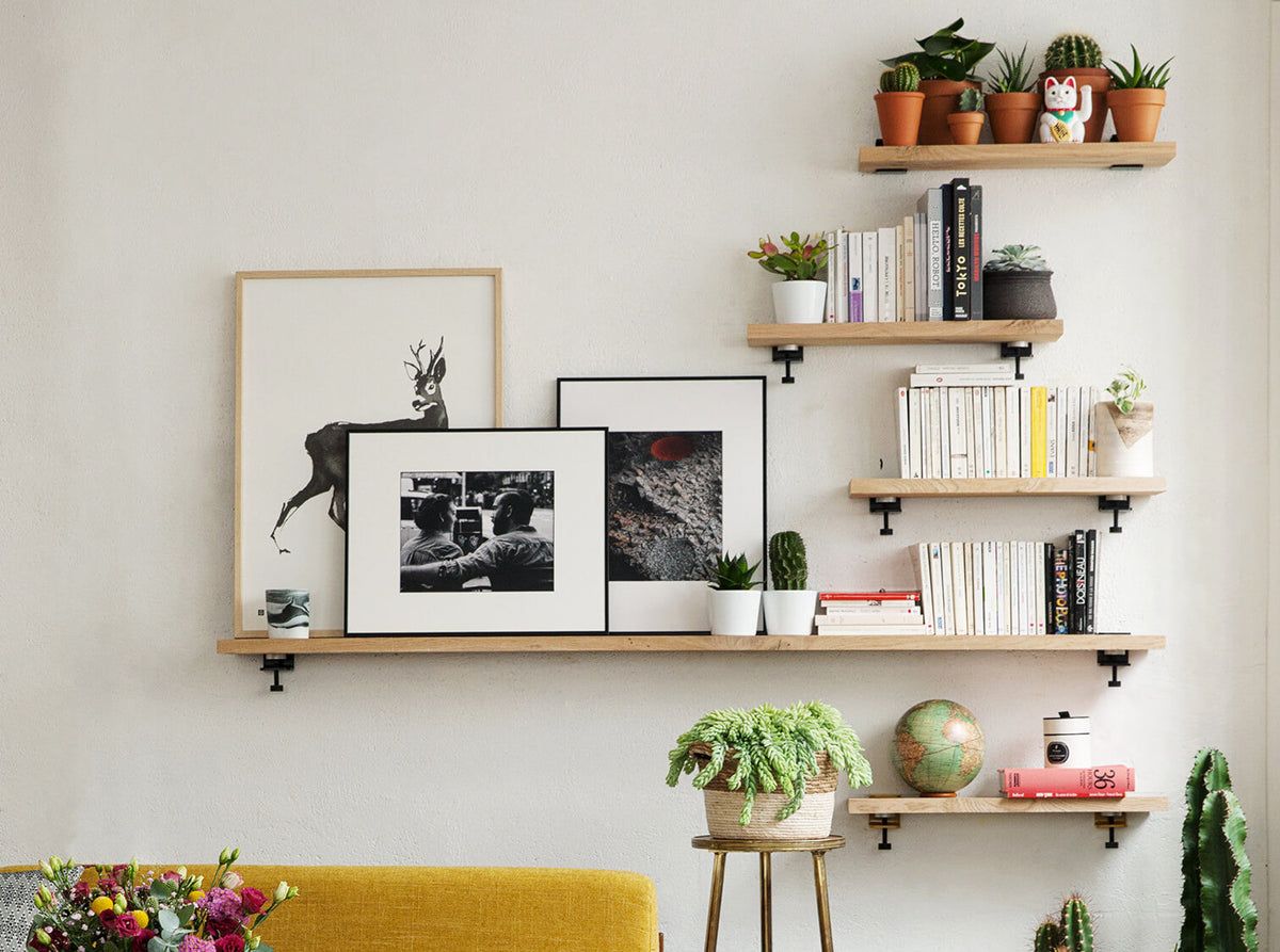 18 shelving ideas to create with TIPTOE’s BRACKET wall mounts