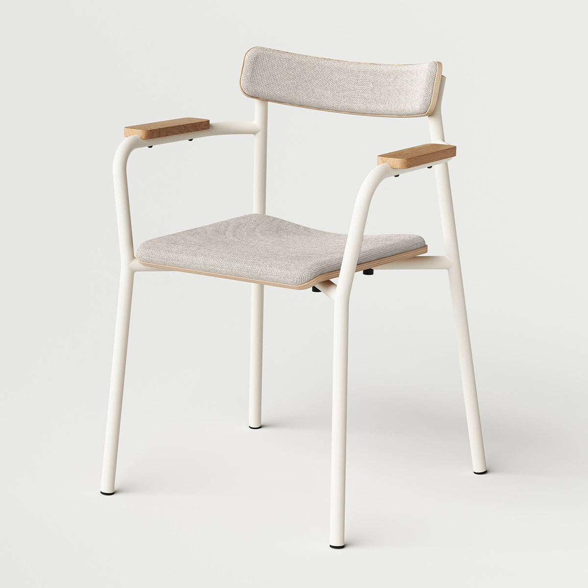 Chaise ETUDE avec accoudoirs - tissu recyclé