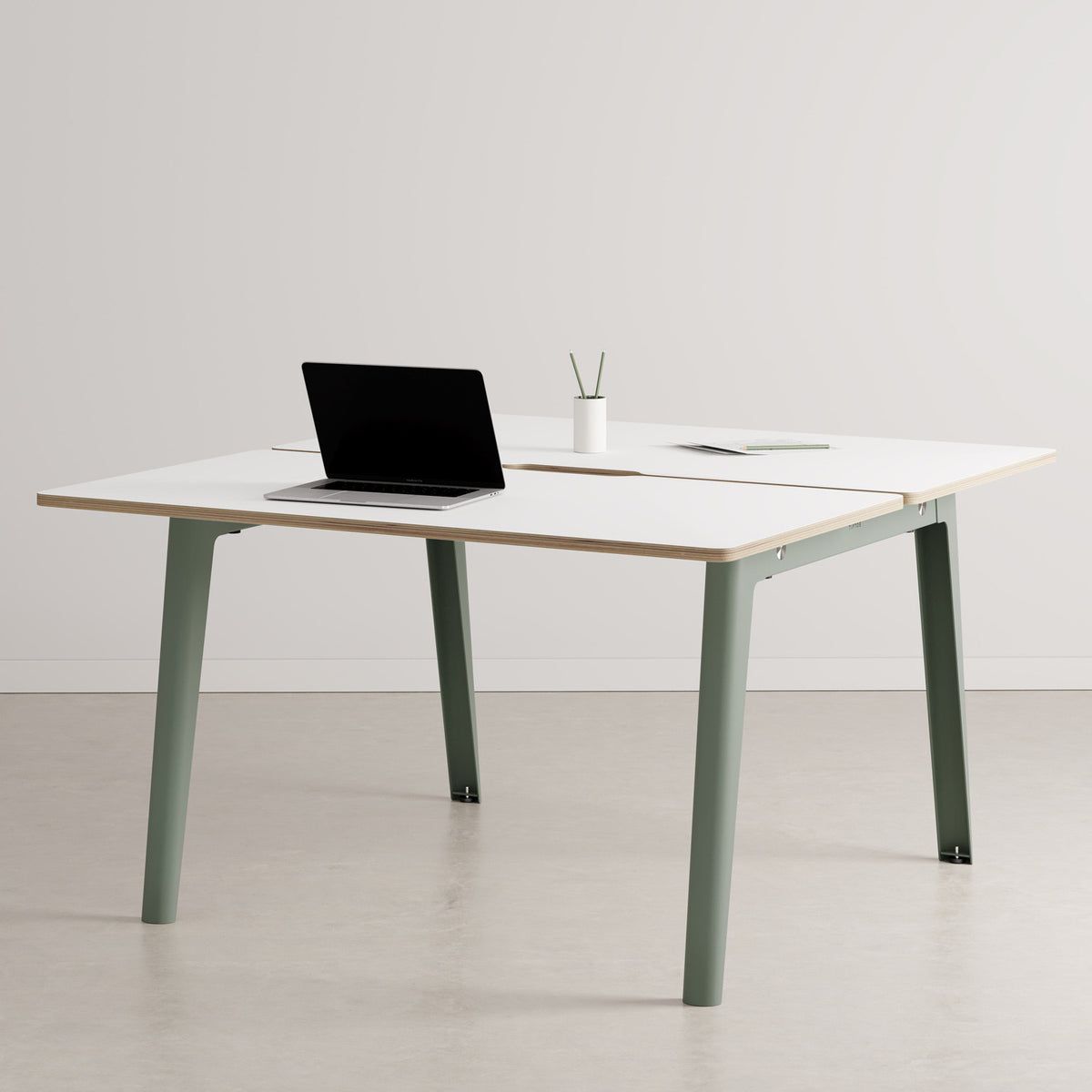 Bureau open-space NEW MODERN 2 places - multiplis blanc