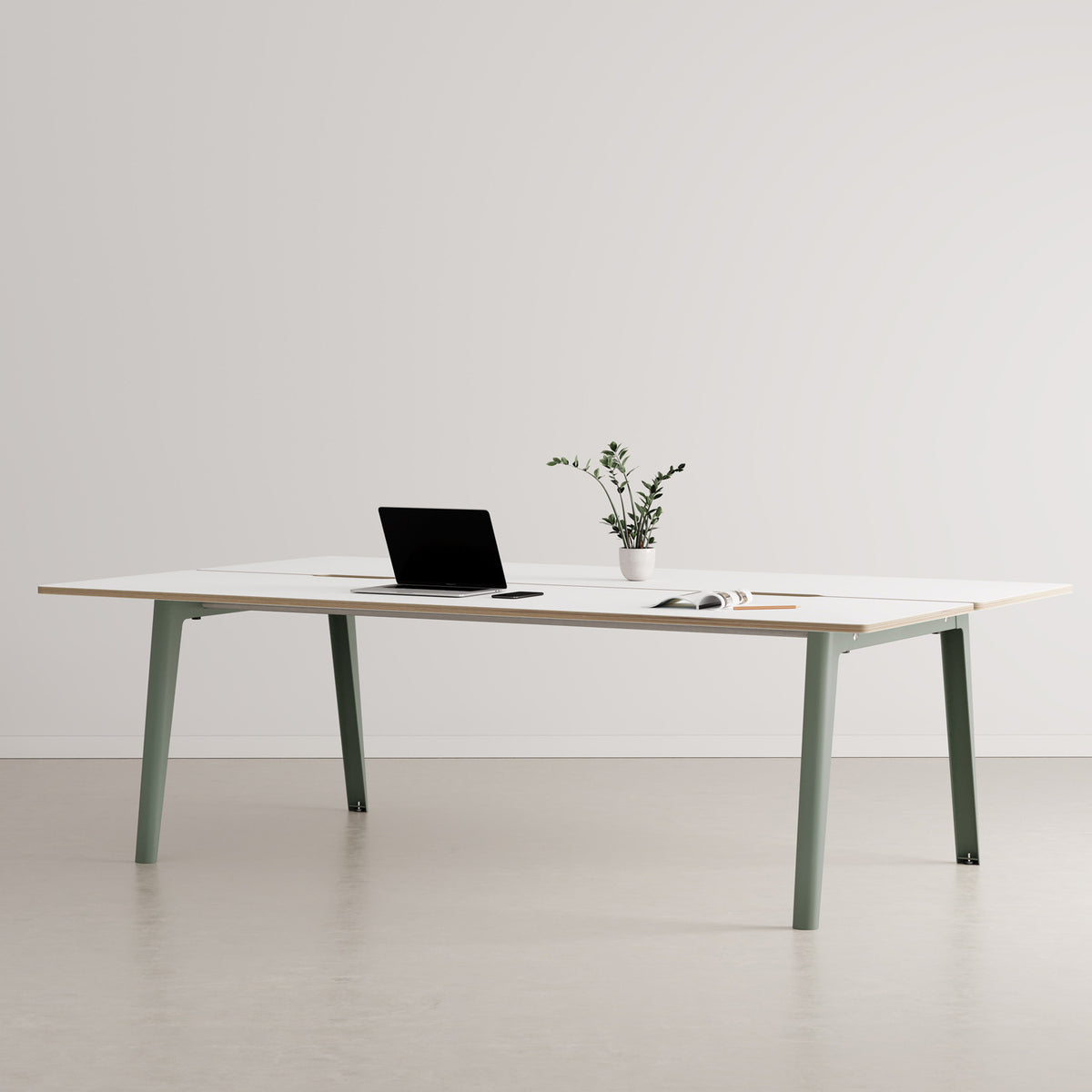 Bureau open-space NEW MODERN 4 places - multiplis blanc