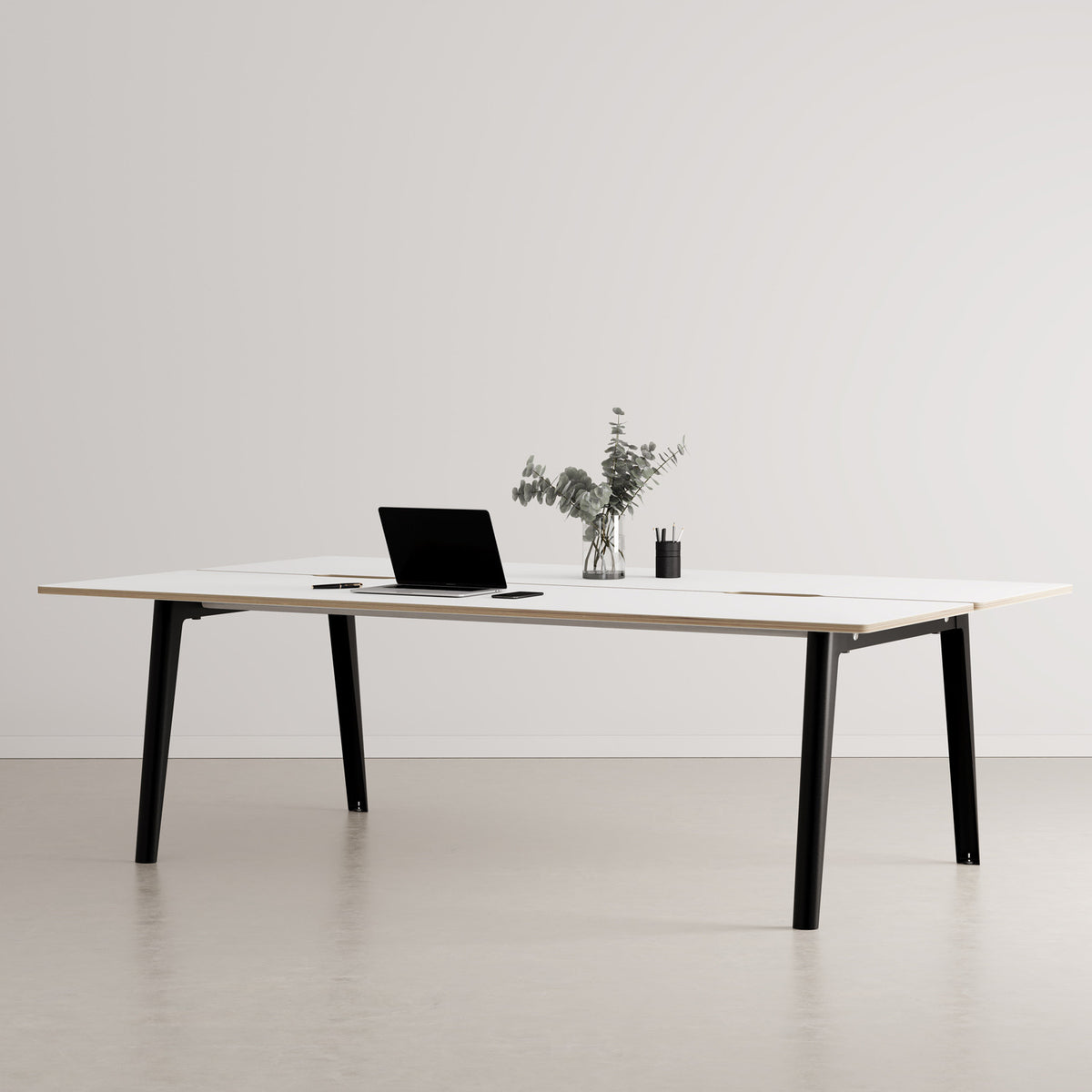 Bureau open-space NEW MODERN 4 places - multiplis blanc
