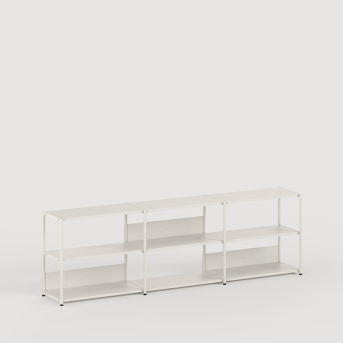 Regal UNIT - H75 bis 85 x B244cm - pulverbeschichteter Stahl