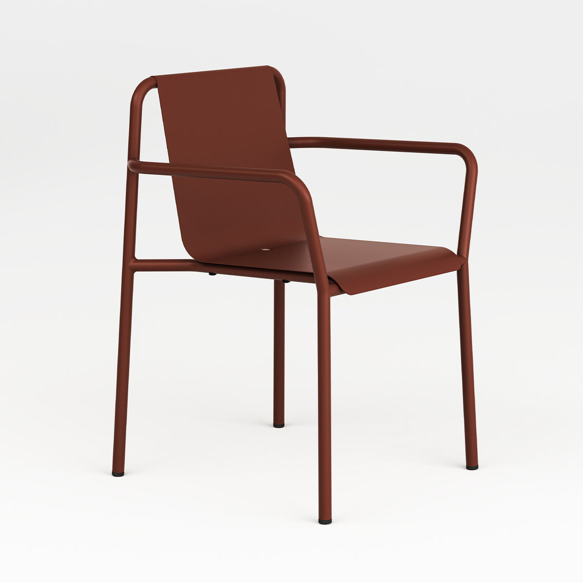 PANORAMA outdoor chair with armrests - powder-coated steel