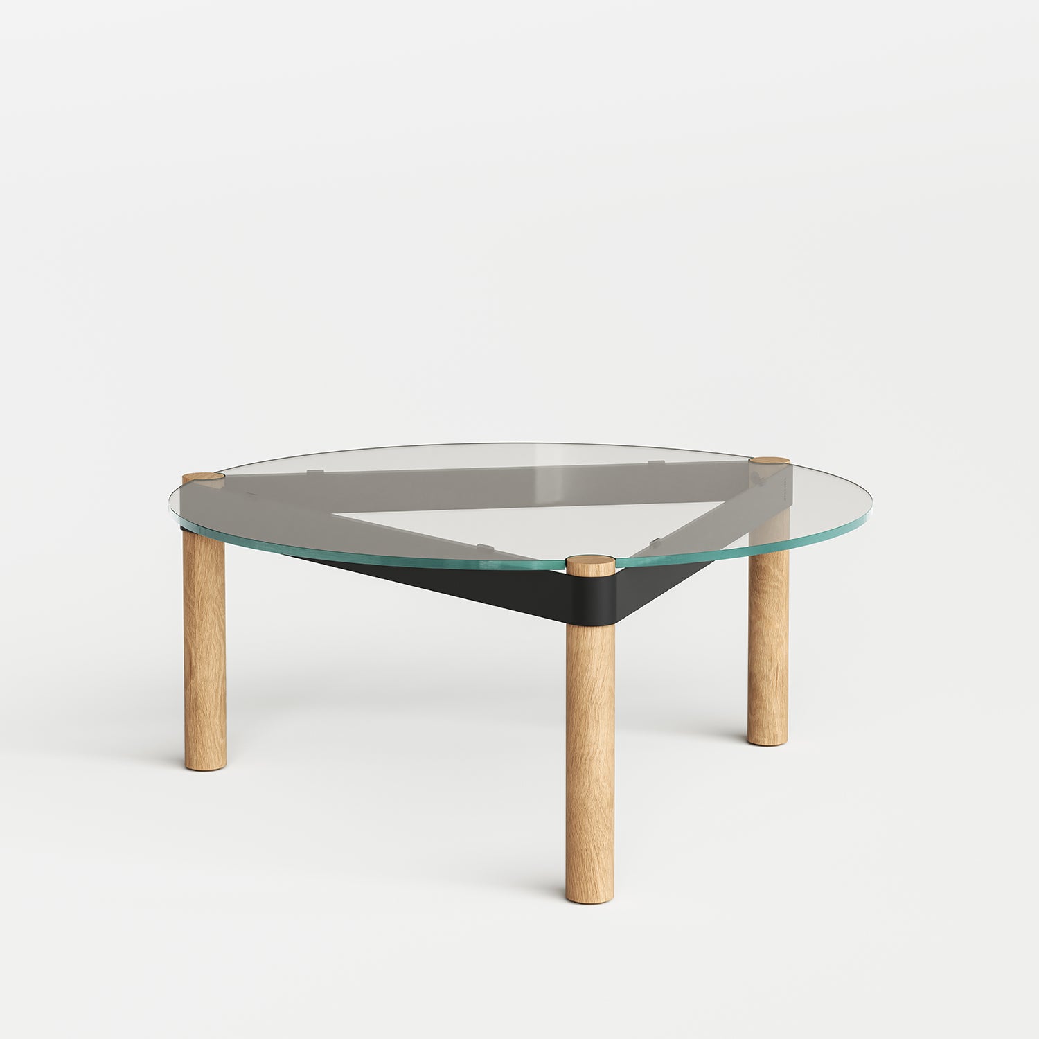 DISC round coffee table Ø 80cm - clear glass