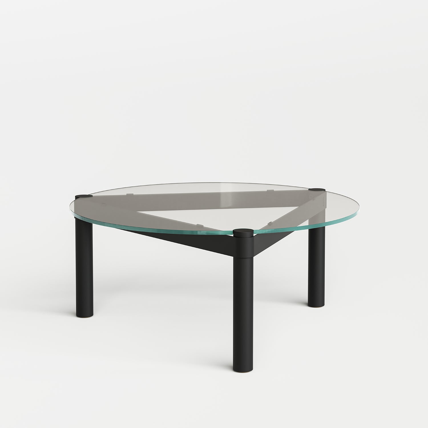 DISC round coffee table Ø 80cm - clear glass
