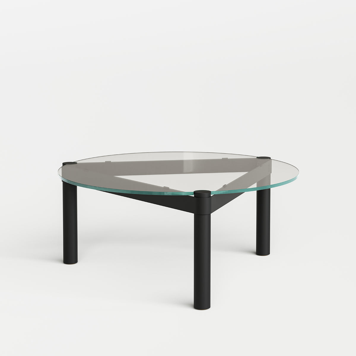 DISC round coffee table Ø 80cm - clear glass