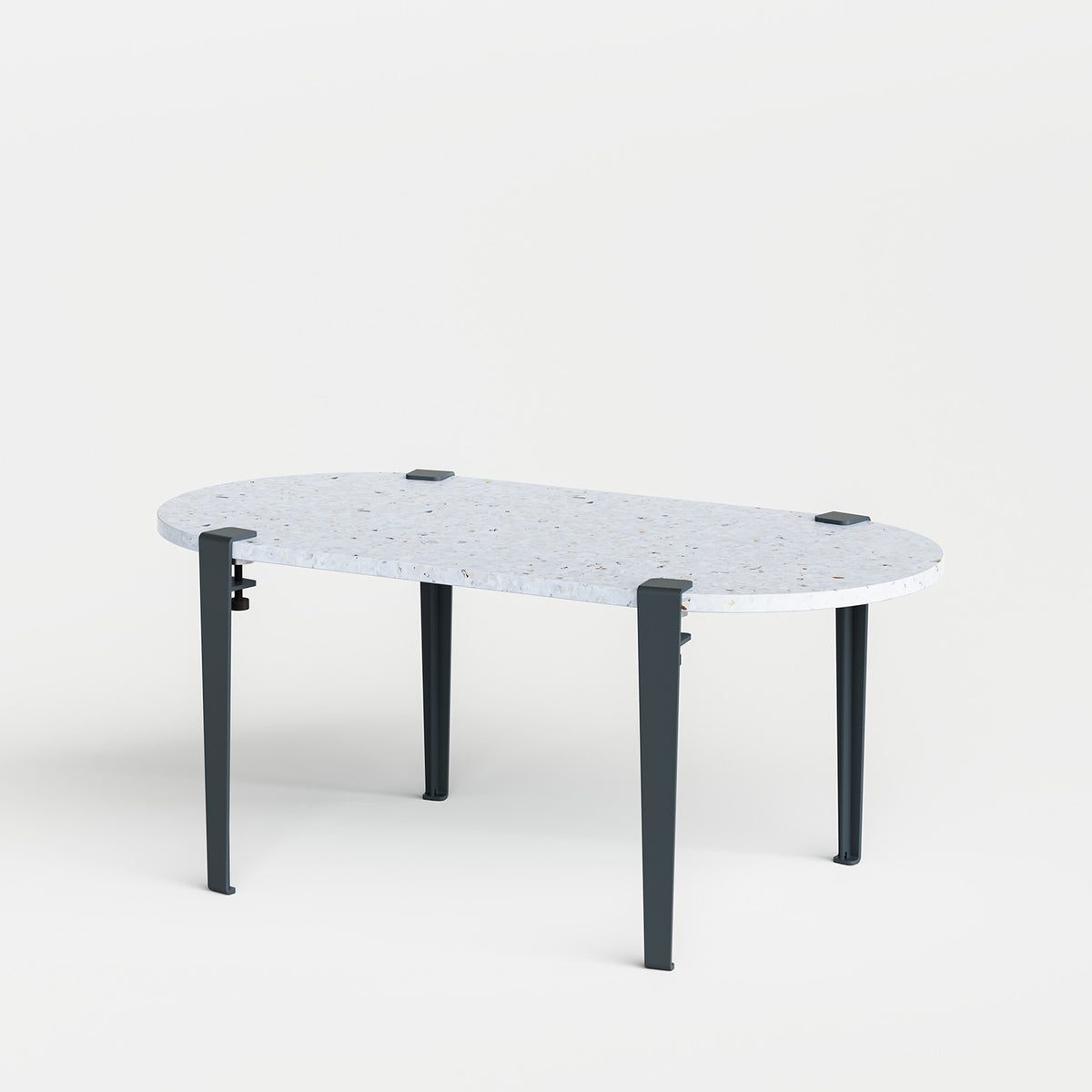 Länglicher Couchtisch TIPTOE 100x50cm - recycelter Kunststoff Venezia
